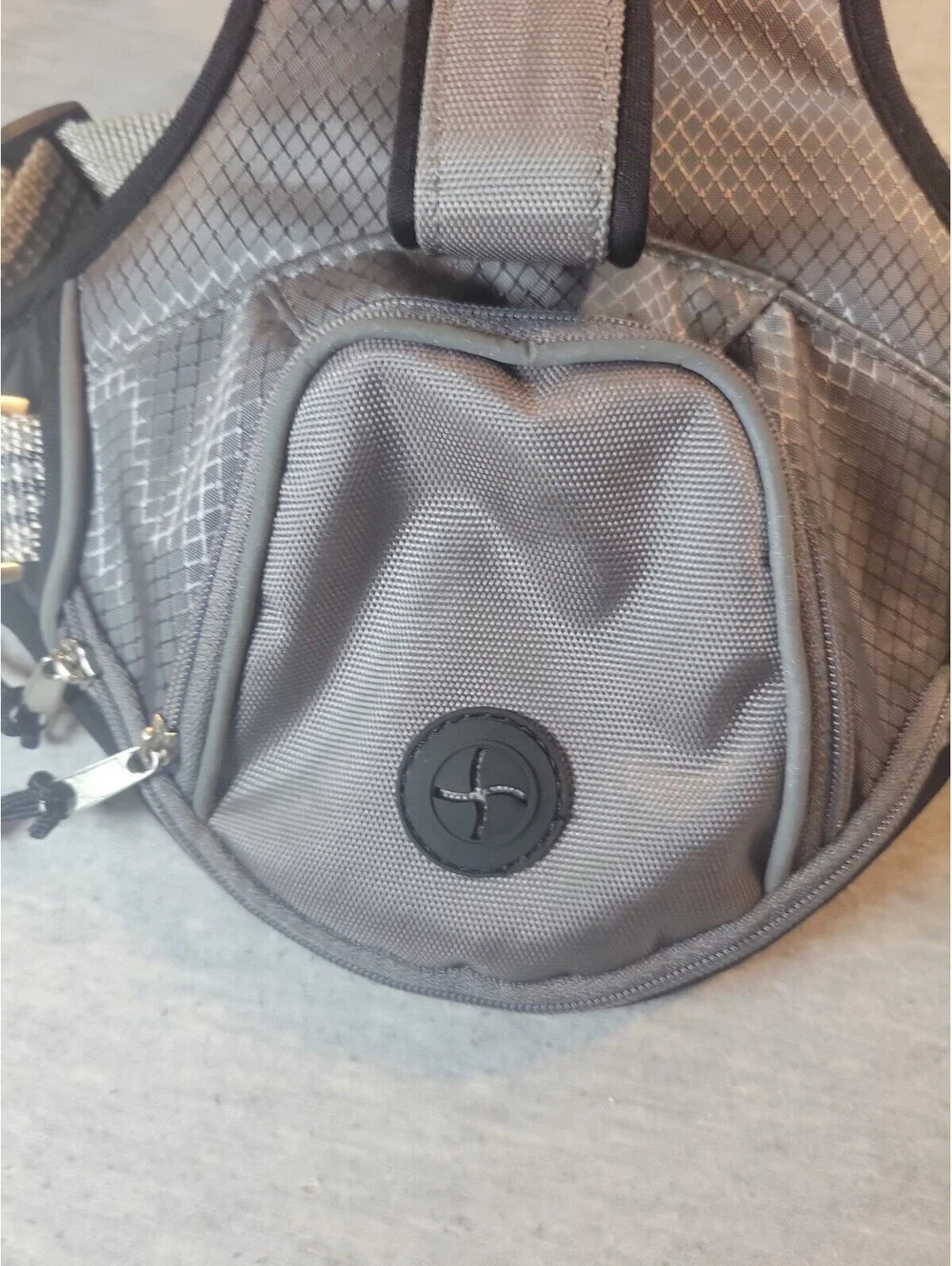 KONG Reflective Adjustable Pocket Walking Dog Harness Nylon Gray Medium